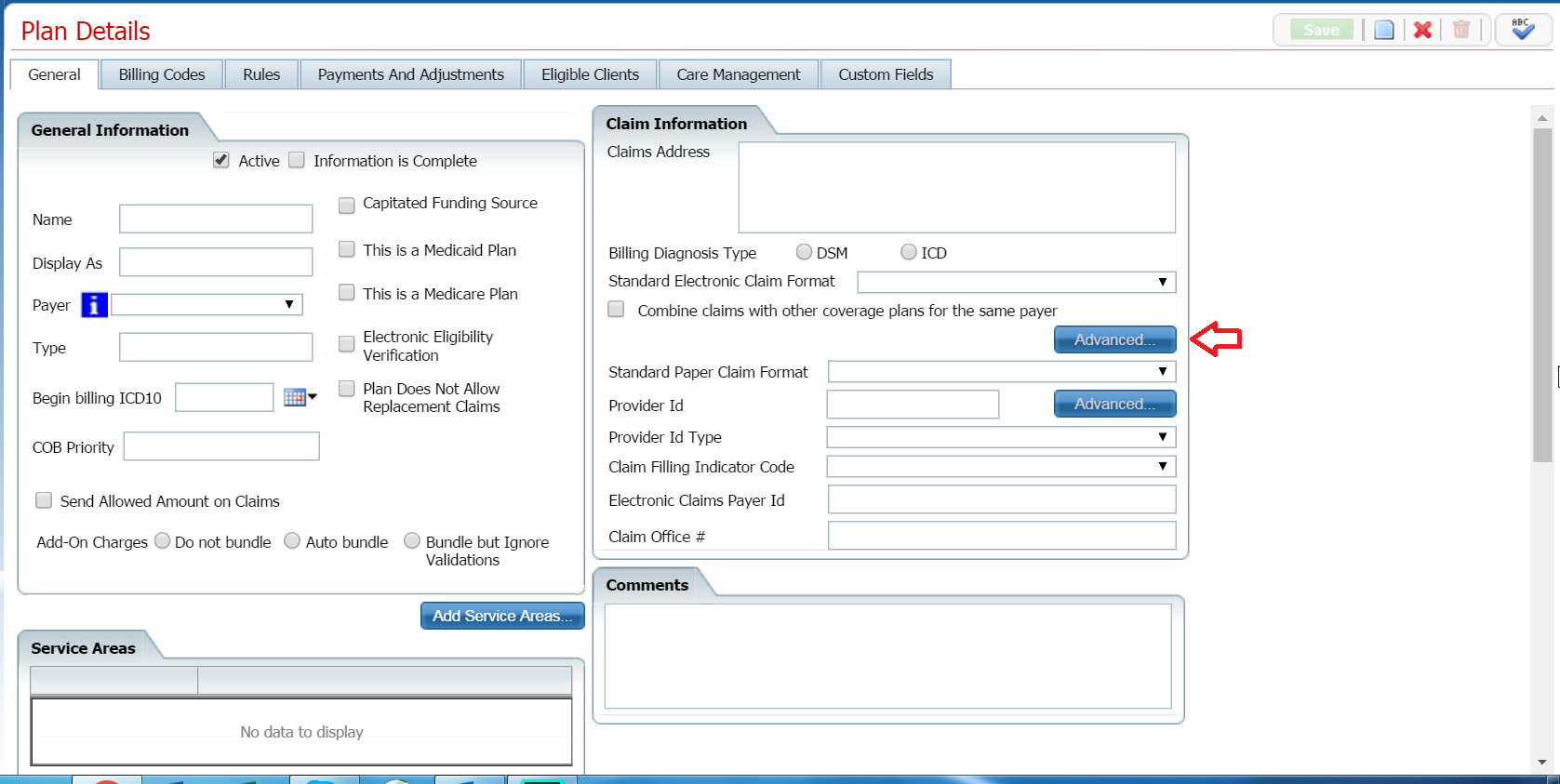 Add Advanced Claim Formats for Plan